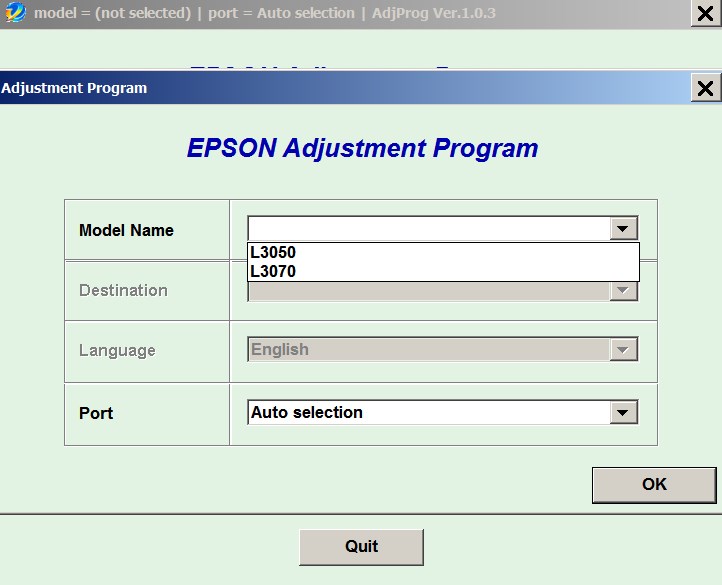 License for 1 PC for Epson L3050 L3070 Adjustment Program Full